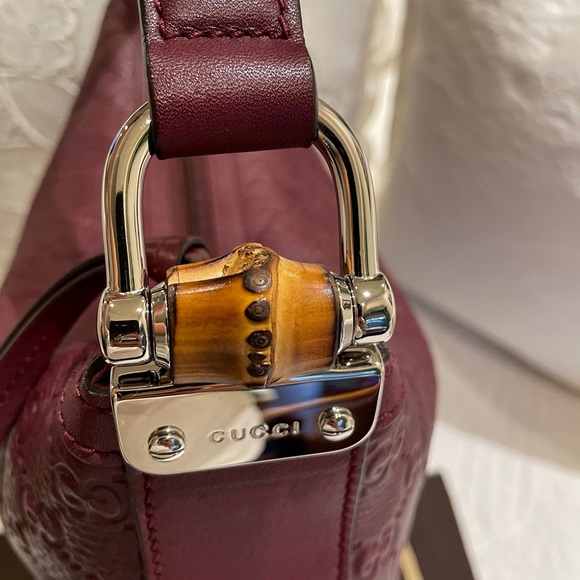 Authentic Gucci maroon leather hobo bag - Picture 5 of 17